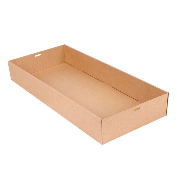 [253.16] Cajas Catering L 375 G/M2 55,8X25,2X8 Cm Natural Kraft (50 Unid.)