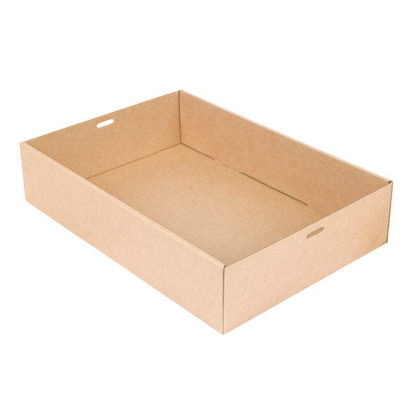 [253.15] CAJAS CATERING M 375 G/M2 35,9x25,2x8 CM NATURAL KRAFT (100 UNID.)