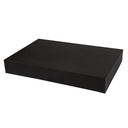 CAJAS CATERING, PLANA 'THEPACK' 310 G/M2 28x42x6 CM NEGRO CARTÓN ONDULADO NANO-MICRO (100 UNID.)