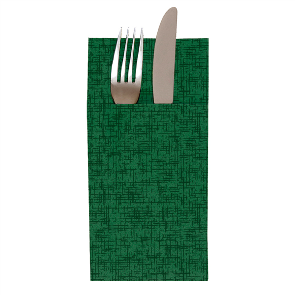 [259.50] Servilletas Canguro 'Jazz' 55 G/M2 40X40 Cm Verde Jaguar Airlaid (700 Unid.)