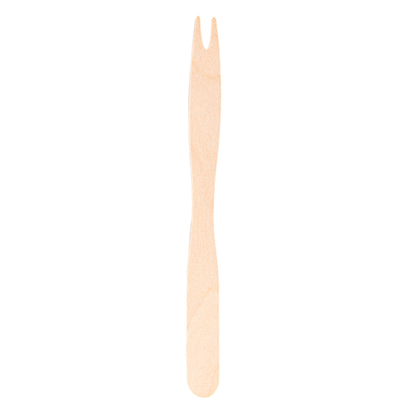 [254.02] Tenedores Para Fruta 14 Cm Natural Madera (100 Unid.)