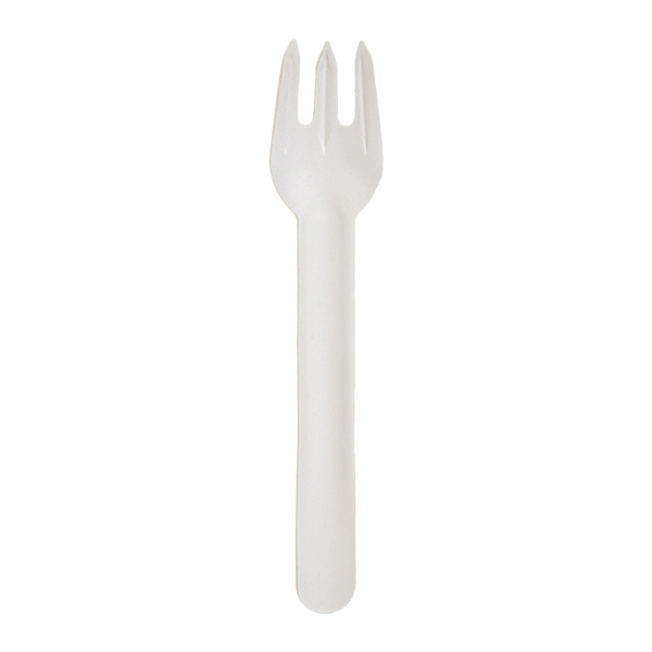 [266.16] Tenedores 'Paper Cutlery' 960 G/M2 15,8 Cm Blanco Papel (50 Unid.)