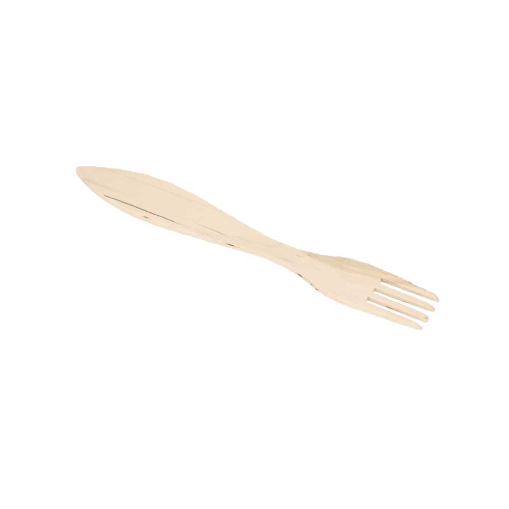[112.37] Tenedores Angulas Enfundados En Celofán 15 Cm Natural Madera (100 Unid.)