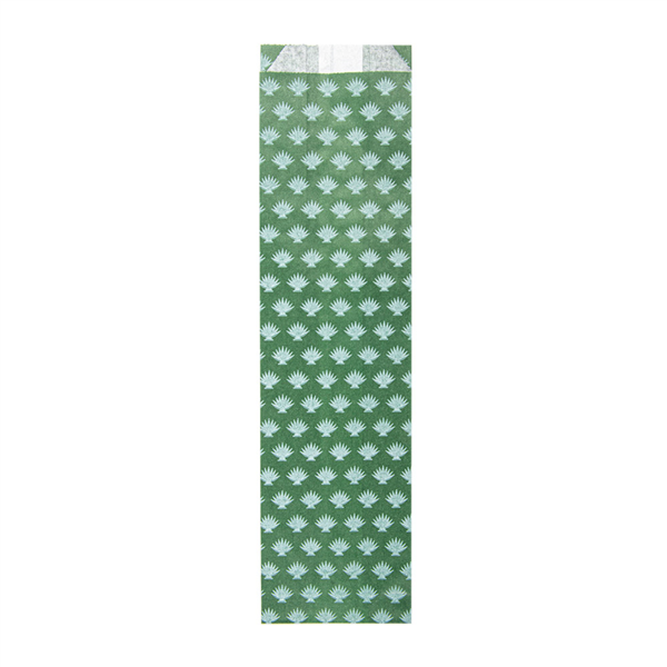 [116.36] ESTUCHES PARA CUBIERTOS 'PARK AVENUE' 32 G/M2 7+4x26 CM VERDE PRADERA CELULOSA (500 UNID.)