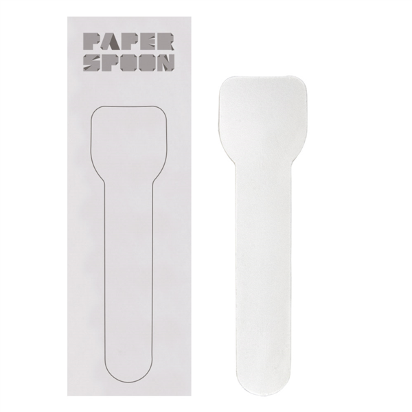 CUCHARILLAS HELADO ENFUNDADAS 'PAPER CUTLERY' 960 G/M2 9,5 CM BLANCO PAPEL (500 UNID.)