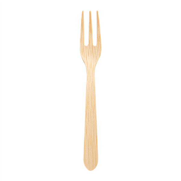 [259.98] Tenedores 9,5 Cm Natural Bambú (100 Unid.)