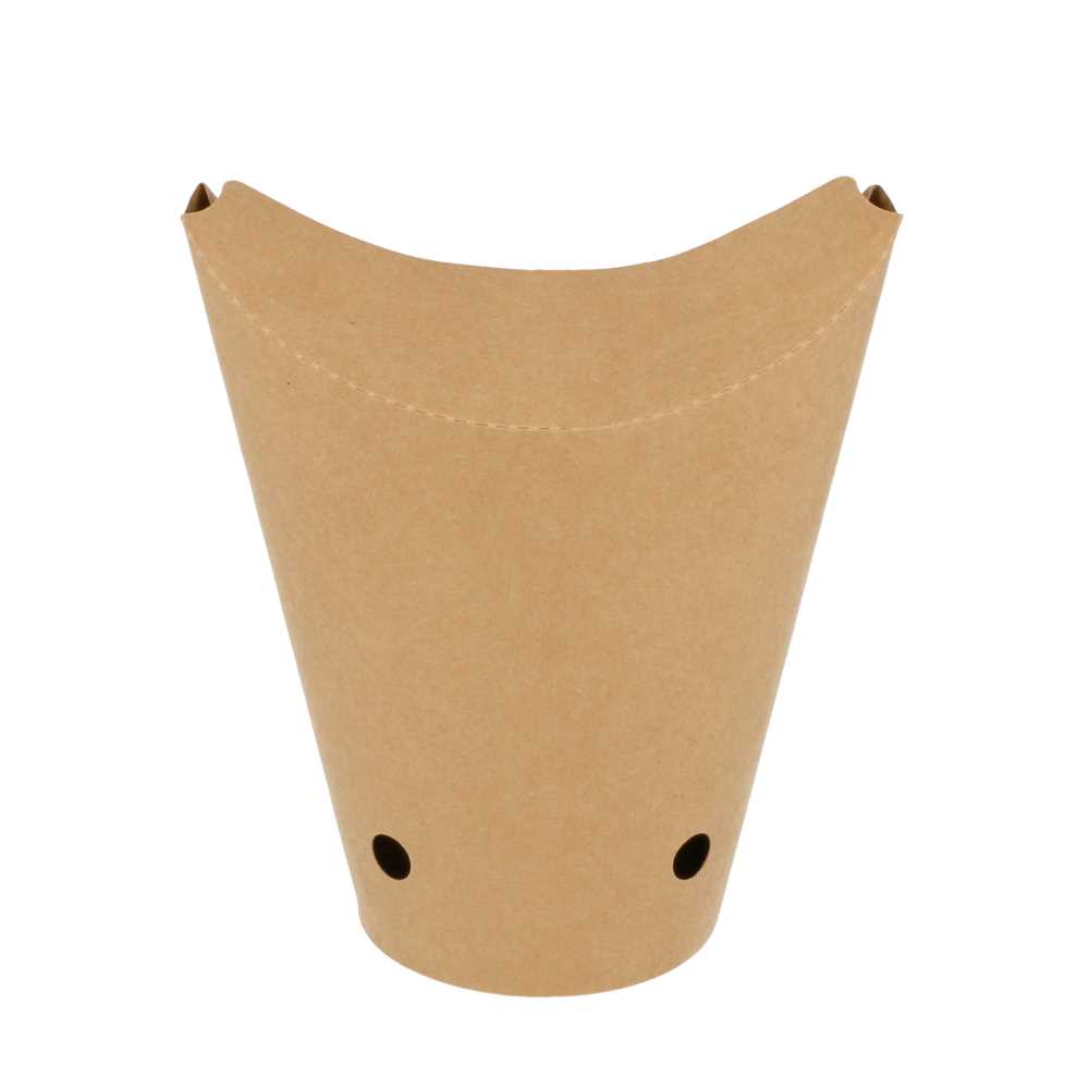 VASOS FRITAS CON CIERRE 16OZ - 480 ML 200 + 25PE G/M2 8,5x14 CM MARRÓN CARTONCILLO (50 UNID.)