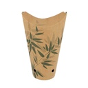 VASOS FRITAS CON CIERRE 'FEEL GREEN' 22 OZ - 660 ML 200 + 25PE G/M2 8,5x18 CM MARRÓN CARTONCILLO (50 UNID.)