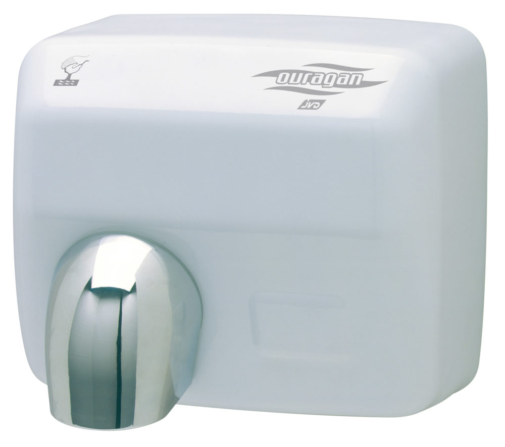 [811341] Secamanos Aire Caliente Ouragan 2.500 W. Acero Blanco