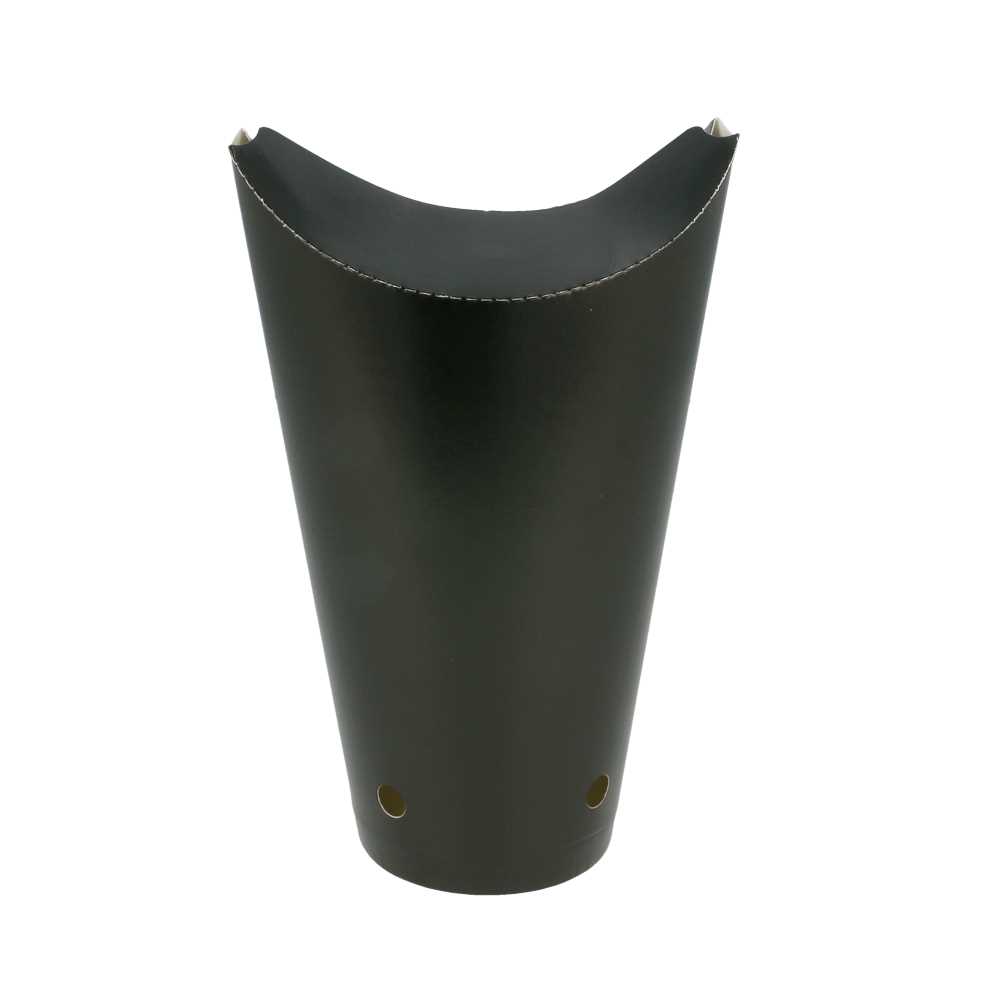 [219.83] VASOS FRITAS CON CIERRE 22 OZ - 660 ML 220 + 18 PE G/M2 8,5x18 CM NEGRO CARTONCILLO (50 UNID.)