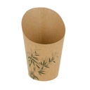 VASOS FRITAS ABIERTOS 'FEEL GREEN' 9 OZ - 270 ML 200 + 25PE G/M2 Ø7x10,5 CM MARRÓN CARTONCILLO (100 UNID.)