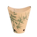 VASOS FRITAS CON CIERRE 'FEEL GREEN' 12 OZ - 360 ML 200 + 25PE G/M2 6,7x12,5 CM MARRÓN CARTONCILLO (100 UNID.)