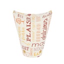 VASOS FRITAS CON CIERRE 'PAROLE' 12 OZ - 360 ML 220 + 18PE G/M2 6,7x12,5 CM BLANCO CARTONCILLO (100 UNID.)