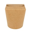Envases Multiuso Microondables 960 Ml 275 + 25 Pe G/M2 Ø9X10,8 Cm Natural Kraft (50 Unid.)