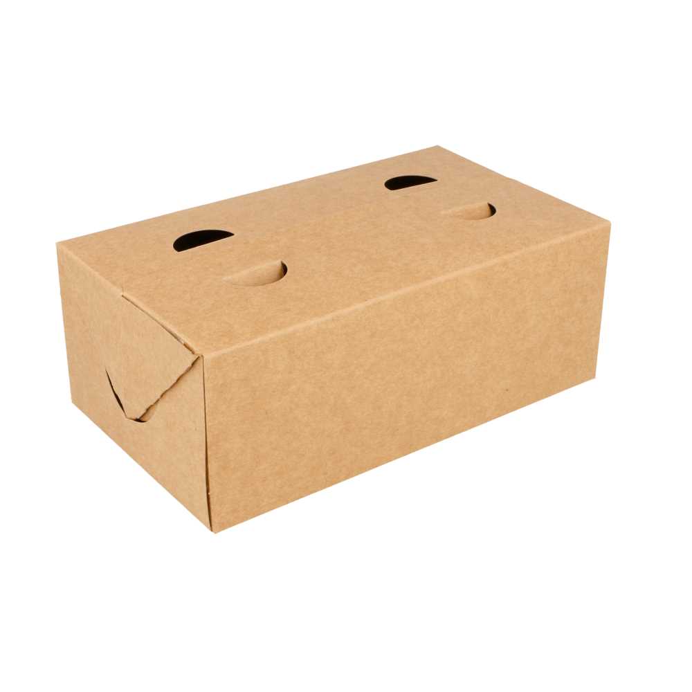 CAJAS COMIDA PARA LLEVAR 1 L 300 G/M2 11x18x7 CM MARRÓN CARTONCILLO (50 UNID.)