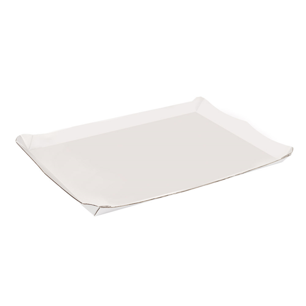 [184.79] Bandejas Self-Service 24X31 Cm Blanco Microcanal (50 Unid.)