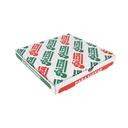 CAJAS DE PIZZA MICROCANAL 348 G/M2 24x24x3 CM BLANCO CARTÓN (100 UNID.)