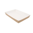 BANDEJAS COMIDA 'THEPACK' 230 G/M2 25,5x18x3,7 CM NATURAL CARTÓN ONDULADO NANO-MICRO (130 UNID.)