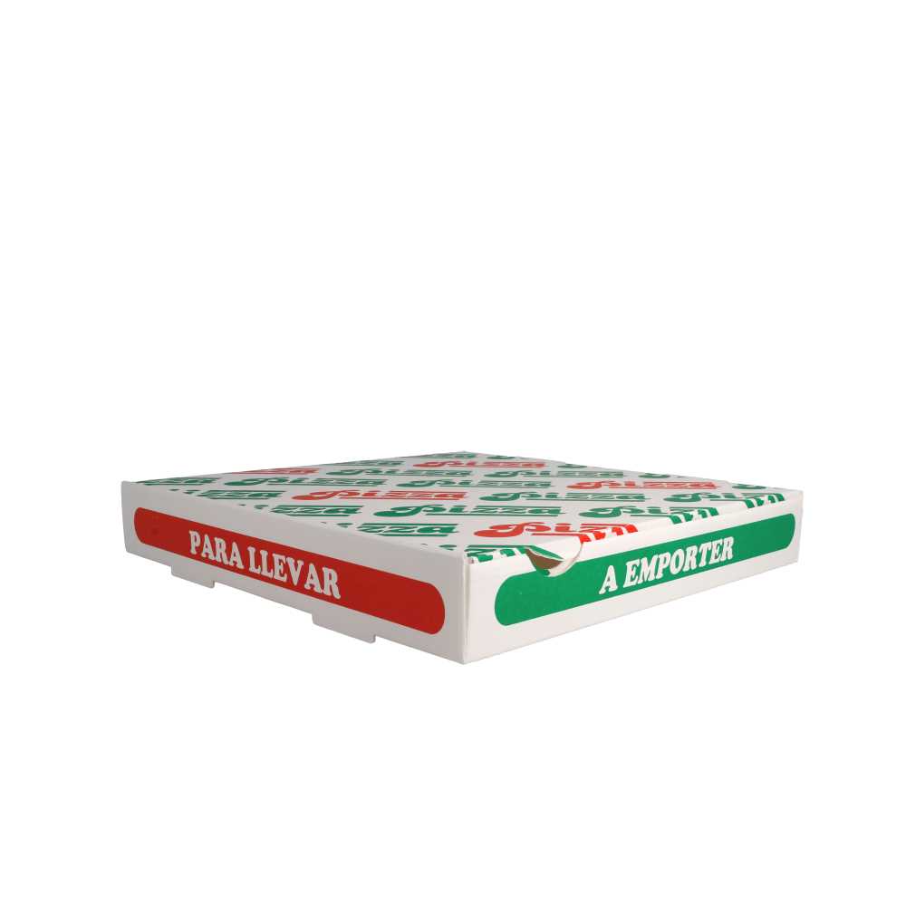 [235.32] CAJAS DE PIZZA 'THEPACK' 330 G/M2 26x26x3,8 CM BLANCO CARTÓN ONDULADO MICROCANAL (100 UNID.)