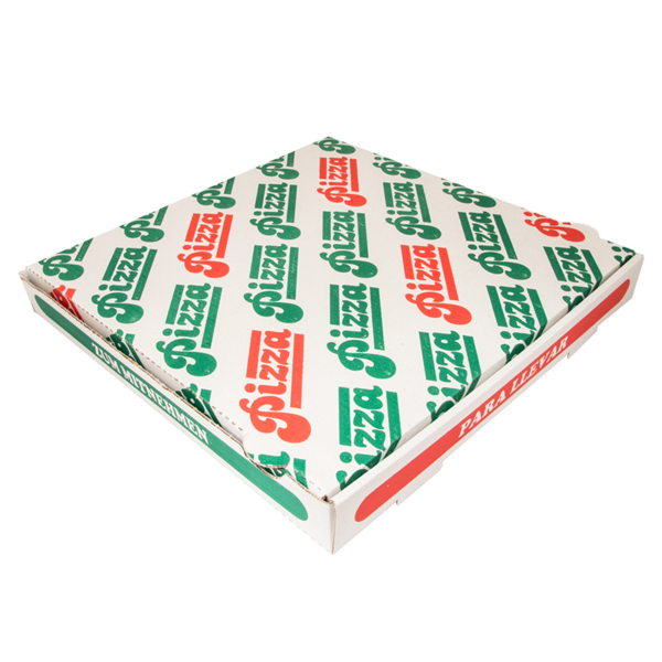 Cajas De Pizza Microcanal 348 G/M2 32X32X4 Cm Blanco Cartón (100 Unid.)