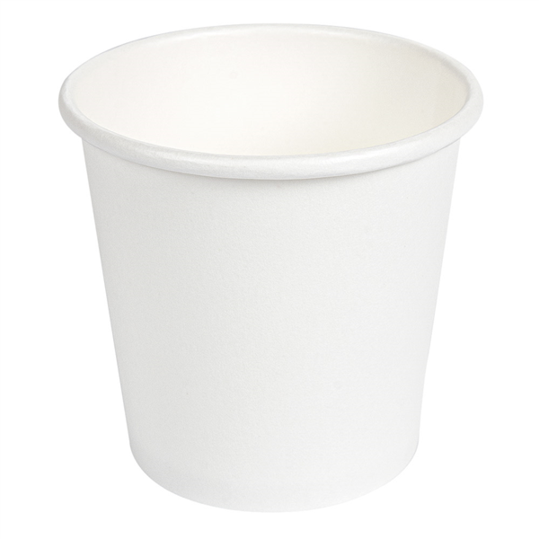 PEQUEÑAS TARRINAS 105 ML (3,5 oz) 210 + 18 PE G/M2 Ø6,15/4,55x5,8 CM BLANCO CARTONCILLO (1000 UNID.)