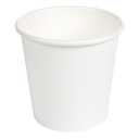 PEQUEÑAS TARRINAS 105 ML (3,5 oz) 210 + 18 PE G/M2 Ø6,15/4,55x5,8 CM BLANCO CARTONCILLO (1000 UNID.)