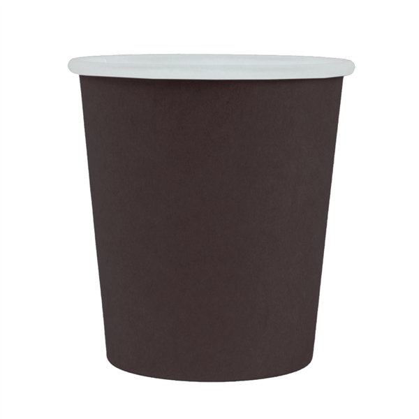 [254.51] PEQUEÑAS TARRINAS 120 ML (4 oz) 210 + 18 PE G/M2 Ø6,15/4,5x6,5 CM NEGRO CARTONCILLO (1000 UNID.)