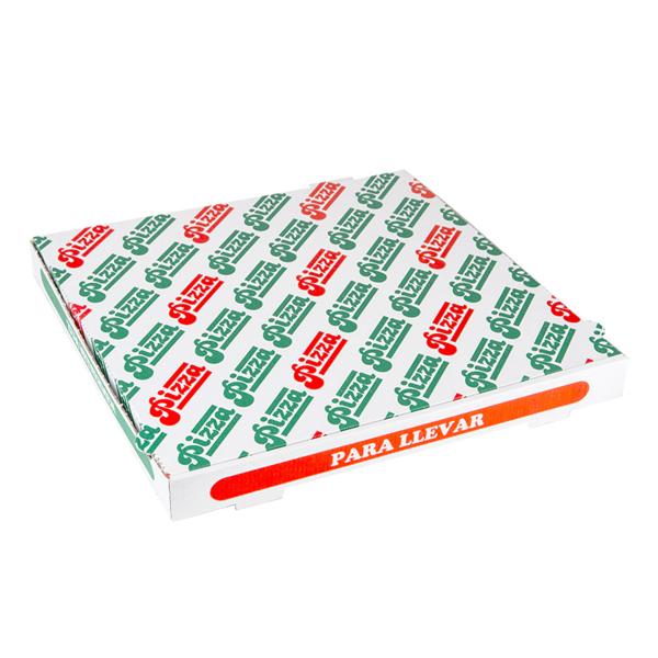 [148.63] Cajas De Pizza Microcanal 348 G/M2 40X40X4 Cm Blanco Cartón (100 Unid.)