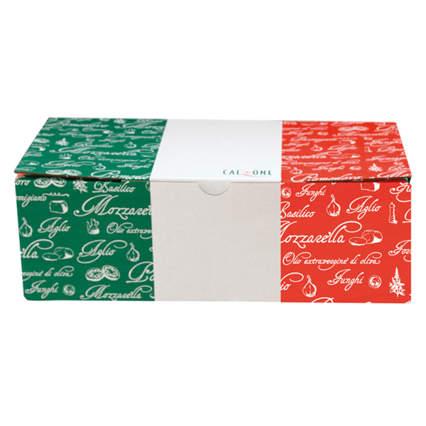 CAJAS PIZZA CALZONE 330 G/M2 27x15x7 CM BLANCO CARTÓN (100 UNID.)
