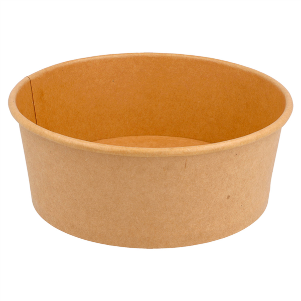 [212.98] ENSALADERAS 750 ML - 25 oz 300 + 18 PE G/M2 Ø 15/12,8x6 CM NATURAL KRAFT (300 UNID.)