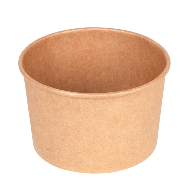Ensaladeras 480 Ml 300 + 18 Pe G/M2 Ø11,1/9,5X7 Cm Natural Kraft (500 Unid.)
