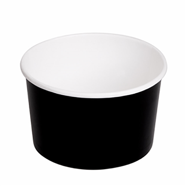 [240.12] ENSALADERAS 480 ML 300 + 18 PE G/M2 Ø11,1/9,5x7 CM NEGRO CARTÓN (500 UNID.)