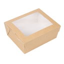 CAJAS CON VENTANA 'THEPACK' 1350 ML 220 G/M2 + OPP 15,3x12,1x6,4 CM NATURAL CARTÓN ONDULADO NANO-MICRO (200 UNID.)