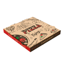 Cajas De Pizza 'Enjoy Pizza' 'Thepack' 330 G/M2 40X40X3,8 Cm Natural Cartón Ondulado Microcanal (100 Unid.)