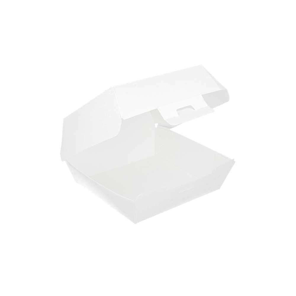 [234.06] CONCHAS HAMBURGUESA 'THEPACK' 230 G/M2 13x12,5x6,2 CM (S) BLANCO CARTÓN ONDULADO NANO-MICRO (450 UNID.)