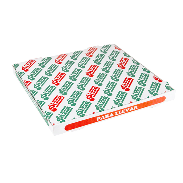 CAJAS DE PIZZA 'THEPACK' 330 G/M2 40x40x3,8 CM BLANCO CARTÓN ONDULADO MICROCANAL (100 UNID.)