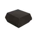 CONCHAS HAMBURGUESA 'THEPACK' 230 G/M2 13x12,5x6,2 CM (S) NEGRO CARTÓN ONDULADO NANO-MICRO (450 UNID.)