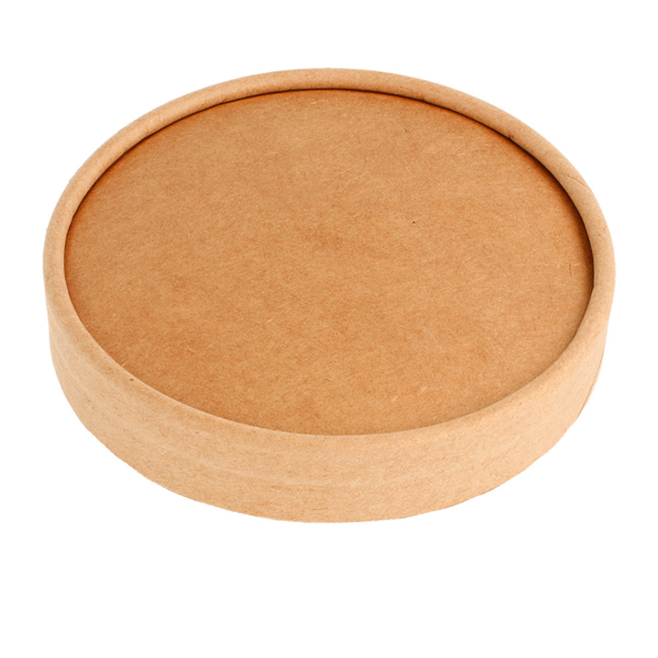 [233.41] TAPAS PARA ENSALADERAS 212.98/99, 226.31/32/35/36/64 300 + 18 PE G/M2 Ø15 CM MARRÓN KRAFT (300 UNID.)