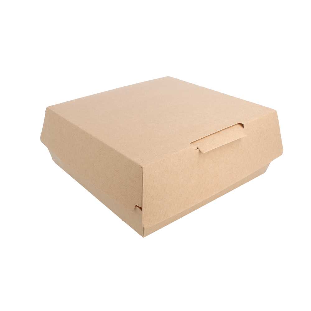 CAJAS "LARGE LUNCH BOX" 'THEPACK' 250 G/M2 23,5x24x8,7 CM NATURAL CARTÓN ONDULADO NANO-MICRO (150 UNID.)