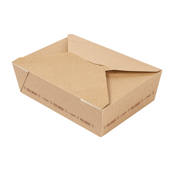[262.37] Cajas Americanas Microondables 'Thepack' 1980 Ml 240 G/M2 19,6X14X6,2 Cm Natural Cartón Ondulado Nano-Micro (200 Unid.)