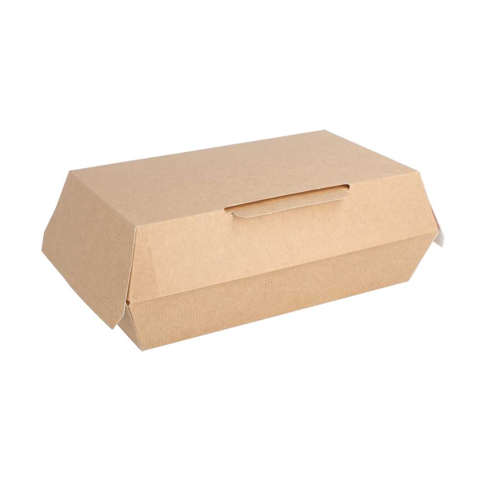 [235.03] Cajas "Lunch Box" 'Thepack' 220 G/M2 19,5X11,5X6,5 Cm Natural Cartón Ondulado Nano-Micro (300 Unid.)