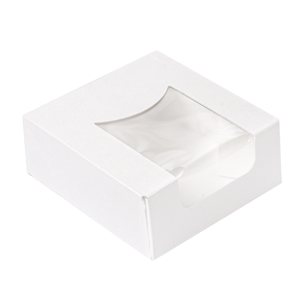 ENVASES SUSHI+VENTANA 'THEPACK' 230 G/M2 + OPP 10x10x4 CM BLANCO CARTÓN ONDULADO NANO-MICRO (400 UNID.)