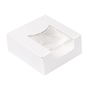 ENVASES SUSHI+VENTANA 'THEPACK' 230 G/M2 + OPP 10x10x4 CM BLANCO CARTÓN ONDULADO NANO-MICRO (400 UNID.)