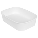 Contenedores Rectangulares 500 Ml 320 + 26 Pe G/M2 17,3X12,3X4,1 Cm Blanco Kraft (300 Unid.)