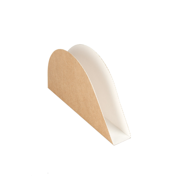 [260.39] ENVASES PARA TACOS 'THEPACK' 220 G/M2 15x2x7 CM NATURAL CARTÓN ONDULADO NANO-MICRO (1200 UNID.)