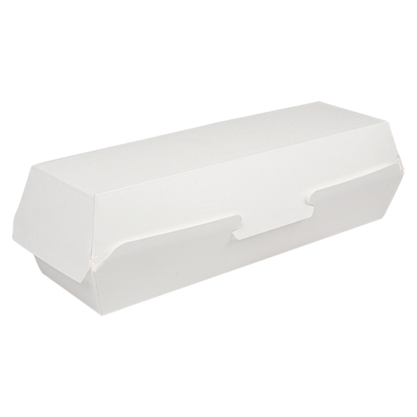 Conchas "Hot Dog" 'Thepack' 230 G/M2 23,2X9X6,3 Cm Blanco Cartón Ondulado Nano-Micro (450 Unid.)
