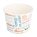 TARRINAS 'PAROLE' 500 ML 280 + 18 PE G/M2 Ø11x8,2 CM BLANCO CARTONCILLO (500 UNID.)