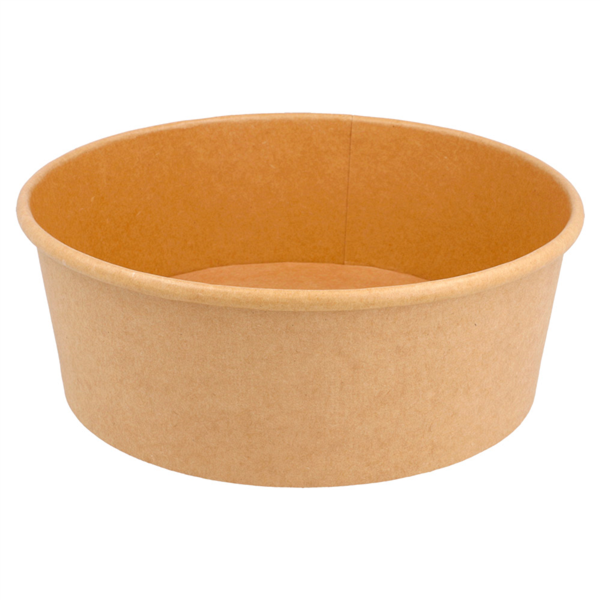 Ensaladeras 1300 Ml - 43,3 Oz 320 + 18 Pe G/M2 Ø 18,4/16X6,6 Cm Natural Kraft (300 Unid.)