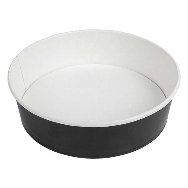 ENSALADERAS 950 ML 240 + 18 PE G/M2 Ø 18,7/16,5x5,4 CM NEGRO CARTÓN (300 UNID.)