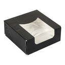 ENVASES SUSHI +VENTANA 'THEPACK' 230 G/M2 + OPP 10x10x4 CM NEGRO CARTÓN ONDULADO NANO-MICRO (400 UNID.)